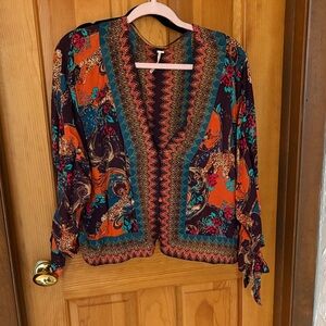 Free People Multicolor Bohemian Blouse